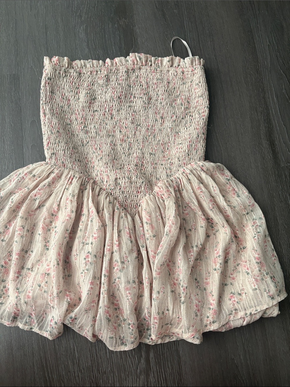 Windsor Pink Floral Smocked Mini Romper
